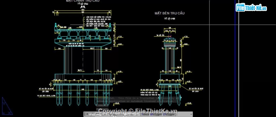 cad cầu,cầu 3 nhịp,bản vẽ cầu 3 nhịp
