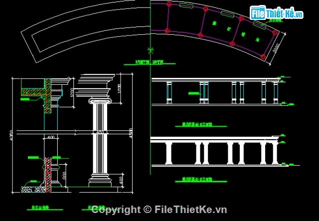 cột trụ,cad cột,chi tiết cột,mẫu trụ cột đẹp