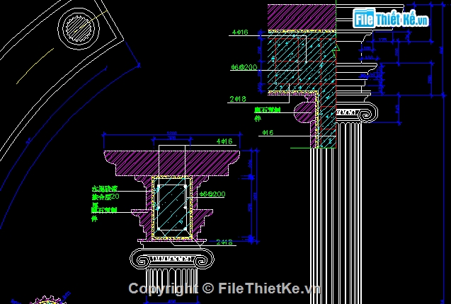 cột trụ,cad cột,chi tiết cột,mẫu trụ cột đẹp