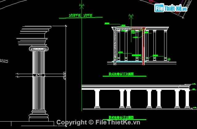 cột trụ,cad cột,chi tiết cột,mẫu trụ cột đẹp