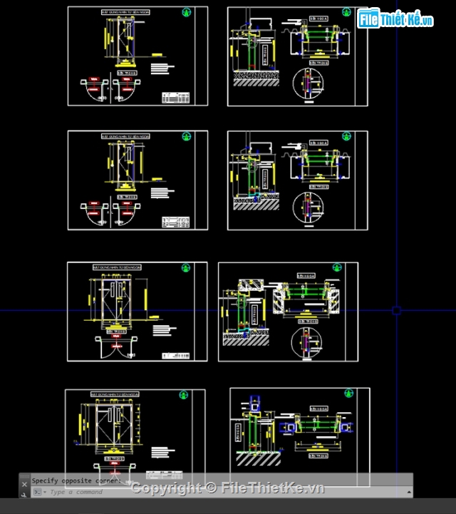 File Cad Chi Tiết Cửa Sắt Chống Cháy