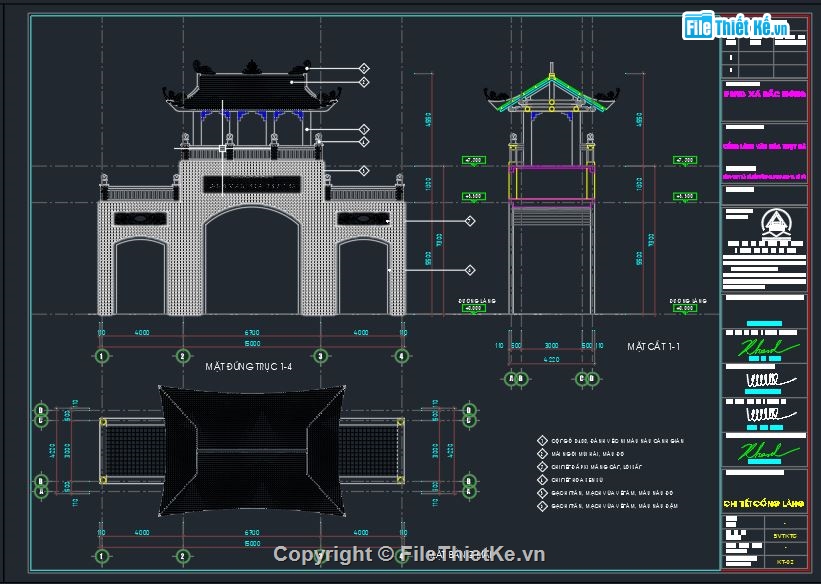 mẫu cổng làng văn hóa,bản vẽ cổng làng đẹp,mẫu cổng làng autocad,thiết kế cổng làng,cổng làng văn hóa file cad