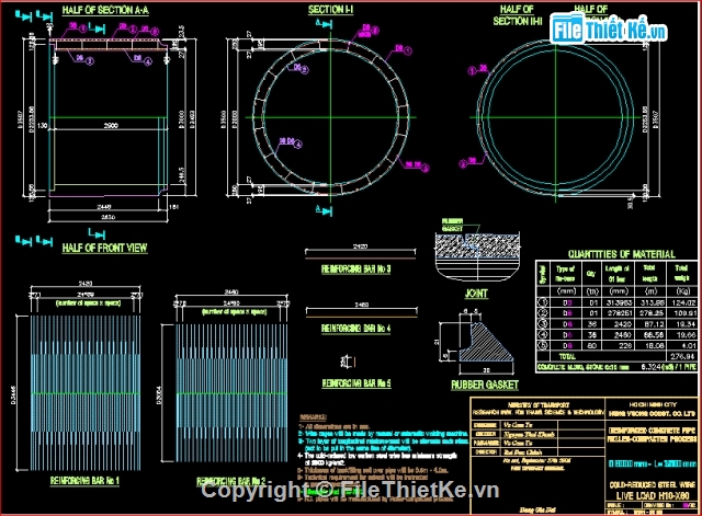 Cống rung ép D300-D3600,bản vẽ cống rung ép,thiết kế mẫu cống