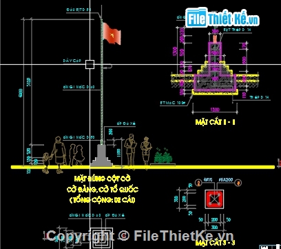 Cột cờ,Bản vẽ cột cờ,Cột cờ tổ quốc,cột cờ đảng,cột cờ trường học