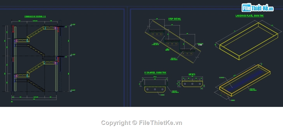 kết cấu thép,điển hình cầu thang thép,các loại cầu thang thép,cầu thang,chi tiết cầu thang thép