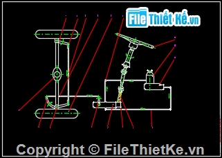 hệ thống lái xe Kamaz-43253,bản vẽ hệ thống lái xe,hệ thống lái cad