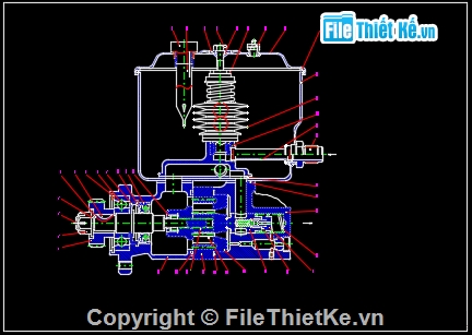 hệ thống lái xe Kamaz-43253,bản vẽ hệ thống lái xe,hệ thống lái cad