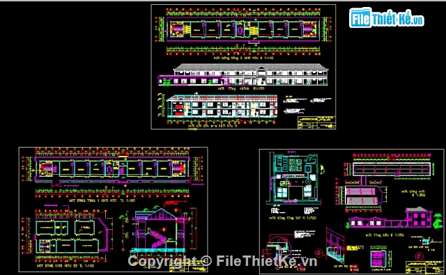 File thiết kế,trường học,thiết kế lớp học,thi công trường học,đồ án thiết kế,đồ án kiến trúc trường THPT