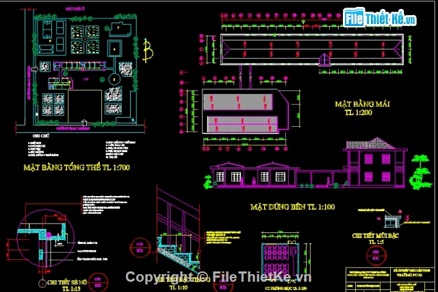 File thiết kế,trường học,thiết kế lớp học,thi công trường học,đồ án thiết kế,đồ án kiến trúc trường THPT