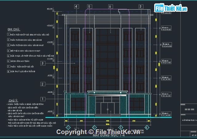 văn phòng 6 tầng,nhà 6 tầng,kiến trúc 6 tầng,bản vẽ kiến trúc 6 tầng,Kiến trúc nhà 6 tầng