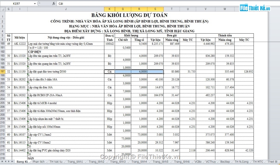 văn hóa ấp 5x10m,Nhà văn hóa 1 tầng,File Excel Dự toán,Nhà văn hóa 5x10m,nhà văn hóa ấp,bản vẽ nhà văn hóa