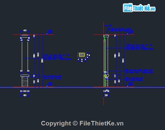 hàng rào,showroom,bản vẽ nhà bảo vệ,thiết kế nhà bảo vệ,bản vẽ thiết kế tường rào,file cad tường rào