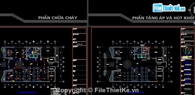 Mặt bằng phần báo cháy,phòng cháy chữa cháy,Phần chữa cháy,Hệ thống phòng cháy chữa cháy,Phần đèn chỉ dẫn thoát hiểm,Tăng áp và hút khói