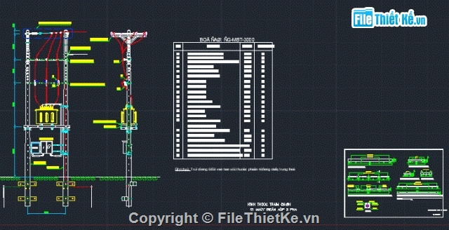 tram gian 3pha,tram bien ap,hinh thuc tram,trạm điện,Hình thức trạm giàn III-160kVA,trạm biến áp