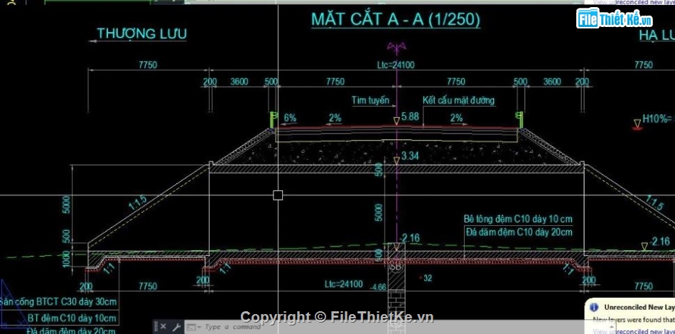 cad cống hộp,cống hộp 5x5m,bản vẽ cống hộp