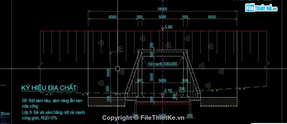 cad cống hộp,cống hộp 5x5m,bản vẽ cống hộp