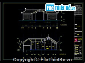 bản vẽ chùa,chùa,cad chùa