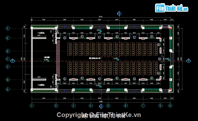 thiết kế hội trường,hội trường 200 chỗ,file cad hội trường,thiết kế hội trường 200 chỗ,bản vẽ hội trường