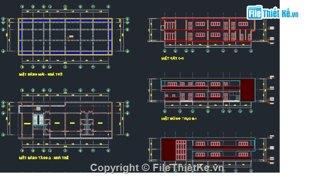 trường mầm non 2 tầng,trường học,kết cấu trường mẫu giáo,bản vẽ kết cấu,kết cấu nhà trẻ 10.8x28.8m