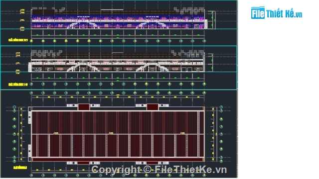 Kết cấu nhà xưởng,kết cấu thép,nhà xưởng 2 tầng,nhà xưởng kích thước 43.5x135.5m,bản vẽ kết cấu nhà xưởng