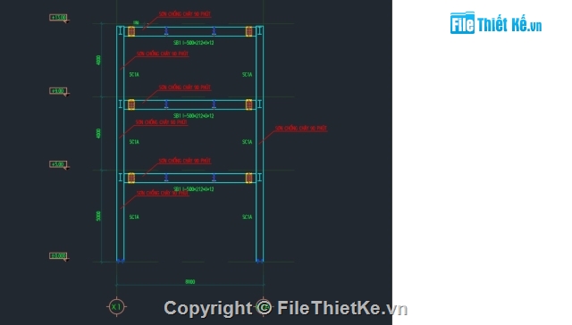 văn phòng làm việc,kết cấu nhà thép,nhà làm việc 8x46m,bản vẽ văn phòng làm việc công trường,văn phòng làm việc kết cấu thép