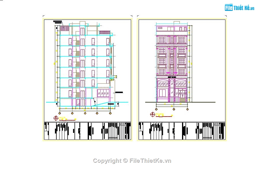 khách sạn,khách sạn 5 tầng,file cad khách sạn 5 tầng,khách sạn 5 tầng file cad