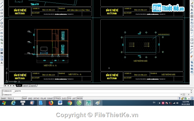 bản vẽ nhà 2 tầng 5x10m,bản vẽ nhà 2 tầng,5x10m,nhà phố 2 tâng