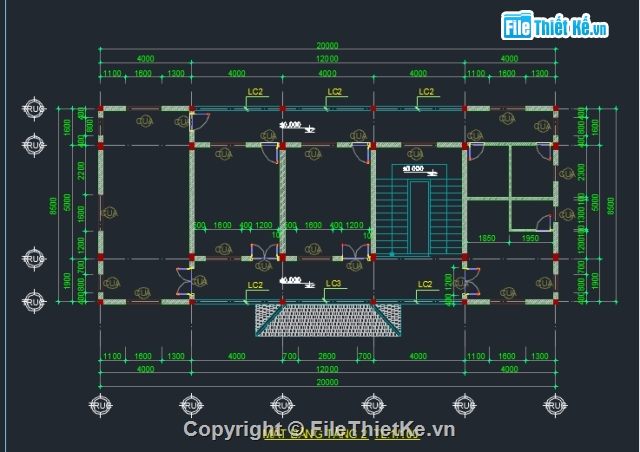 trạm xá 2 tầng,Bản vẽ trạm xá xã 8.5x20m,Bản vẽ trạm xá xã,Trạm xá xã,trạm y tế 2 tầng,kiến trúc trạm y tế