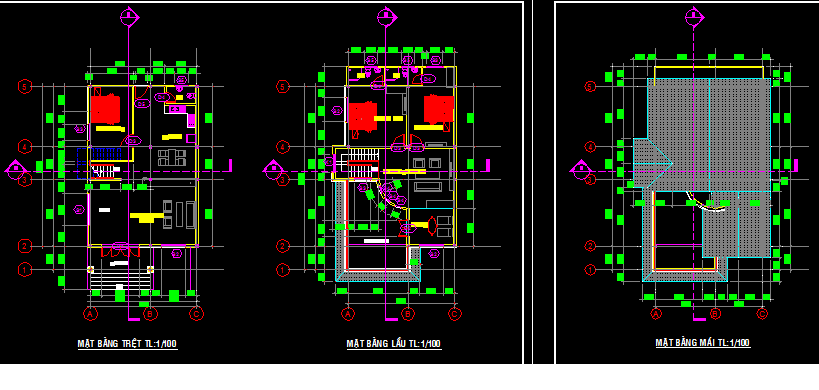 File cad,Nhà phố,mặt bằng,file cad mặt bằng,Nhà mặt phố 5.5x16m,biệt thự 2 tầng