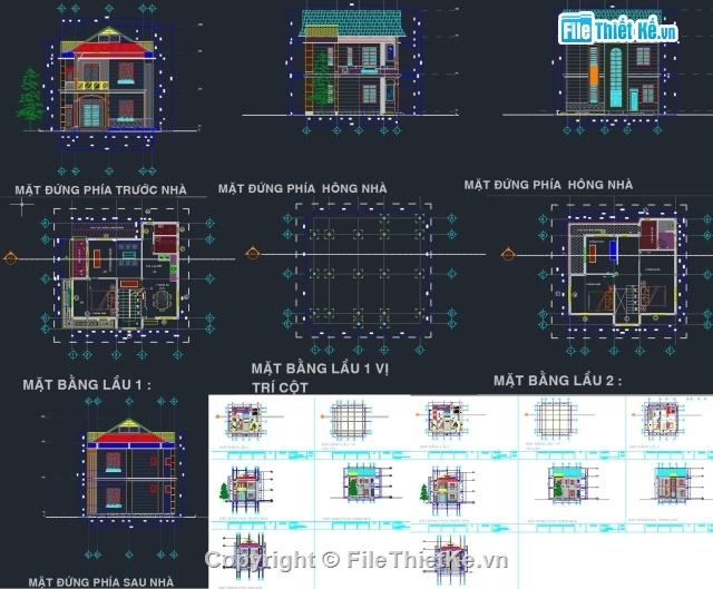 biệt thự 2 tầng,cad biệt thự,mẫu biệt thự,thiết kế biệt thự,biệt thự hiện đại