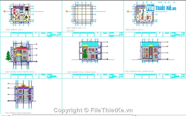 biệt thự 2 tầng,cad biệt thự,mẫu biệt thự,thiết kế biệt thự,biệt thự hiện đại