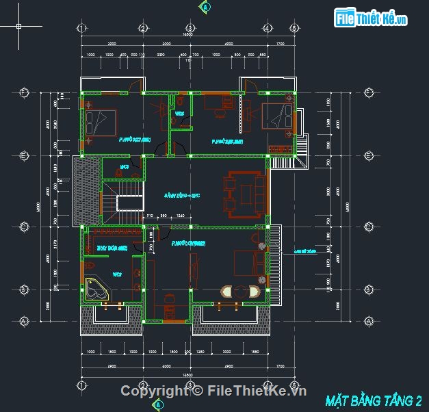 biệt thự 3 tầng,biệt thự 3 tầng 13.5x14.5m,Kiến trúc biệt thự 3 tầng,3 tầng