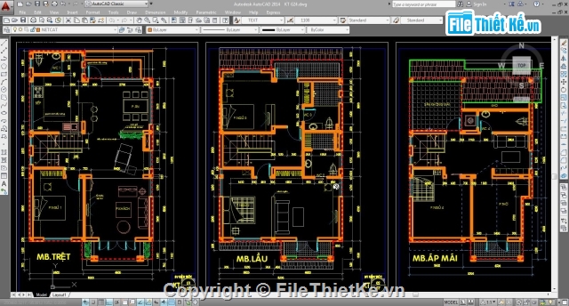 biệt thự 3 tầng,kiến trúc 3 tầng,bản vẽ nhà 3 tầng,biệt thự 3 tầng 8x10.6m,thiết kế biệt thự 3 tầng