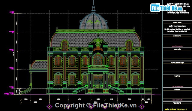 kiến trúc biệt thự,cad biệt thự,biệt thự lâu đài,lâu đài,biệt thự 3 tầng