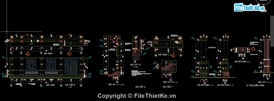 kiến trúc hội trường,file cad hội trường,hội trường 250 chỗ,bản vẽ hội trường