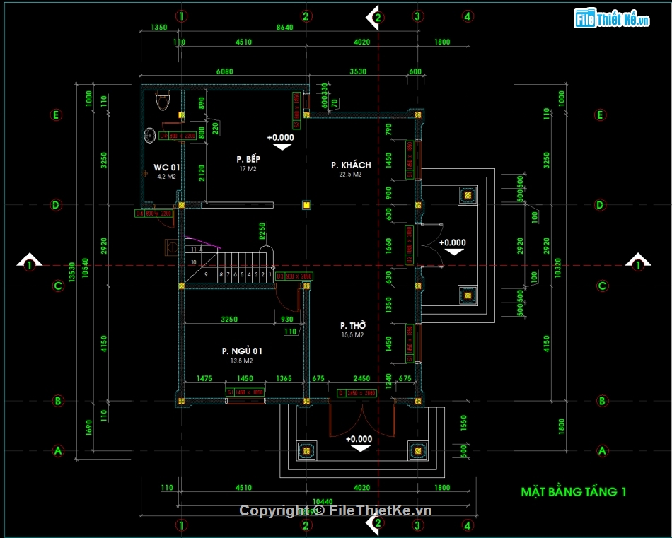 Autocad biệt thự tân cổ điển,Biệt thự 3 tầng tân cổ,Biệt thự 3 tầng mái thái,Biệt thự 3 tầng 12.12x10.44m,Bản vẽ biệt thự 3 tầng