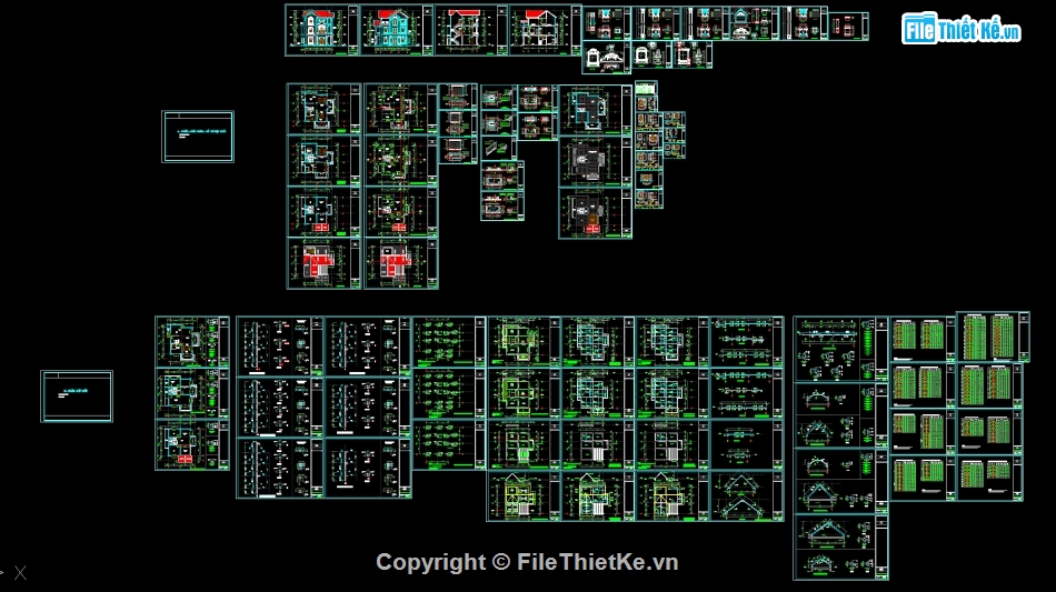 Autocad biệt thự tân cổ điển,Biệt thự 3 tầng tân cổ,Biệt thự 3 tầng mái thái,Biệt thự 3 tầng 12.12x10.44m,Bản vẽ biệt thự 3 tầng