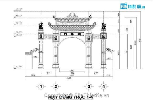 mẫu cổng làng,bản vẽ cổng làng,thiết kế cổng làng,mẫu cổng làng văn hóa