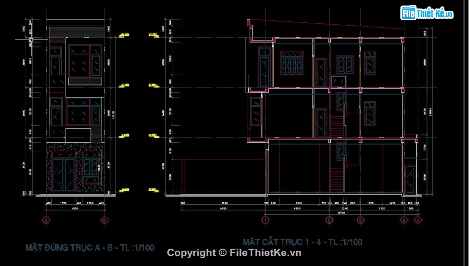 Mẫu nhà phố 3 tầng,Bản vẽ nhà phố 3 tầng,File cad nhà phố 3 tầng,Hồ sơ nhà phố 3 tầng,bản vẽ nhà phố 3 tầng 4.2x11.29m