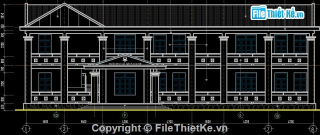 trường mầm non 2 tầng,trường mầm non Cảnh Dương,bản vẽ trường mầm non đầy đủ