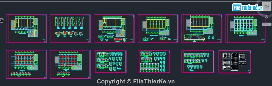 Hội trường 2 tầng,bản vẽ hội trường,File cad hội trường