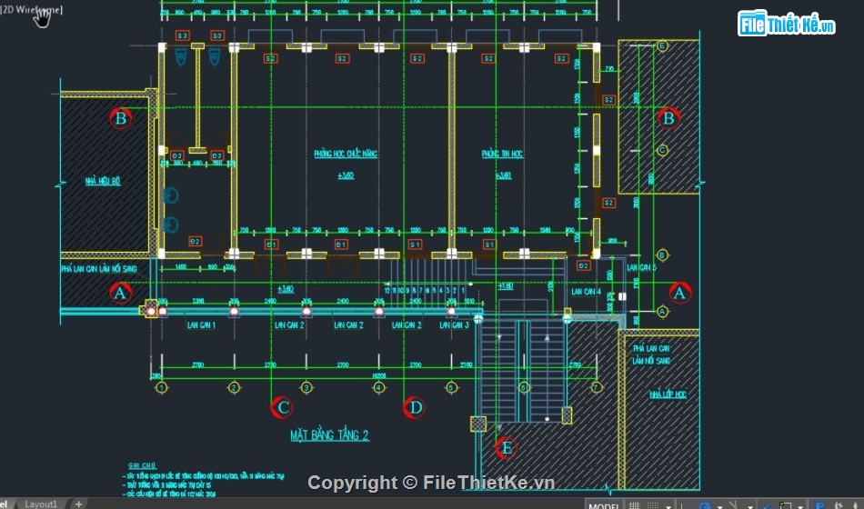 Hội trường 2 tầng,bản vẽ hội trường,File cad hội trường