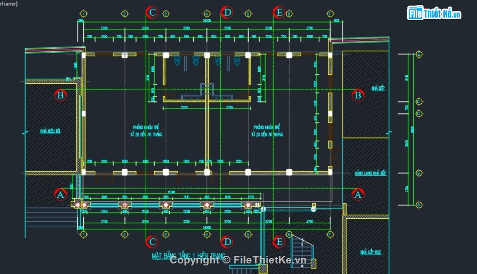 Hội trường 2 tầng,bản vẽ hội trường,File cad hội trường