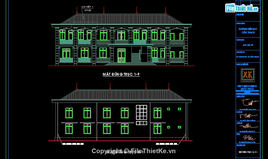 Nhà hiệu bộ 9x26m,Bản vẽ nhà làm việc,nhà làm việc 2 tầng,Nhà hiệu bộ 2 tầng,mẫu nhà hiệu bộ 2 tầng