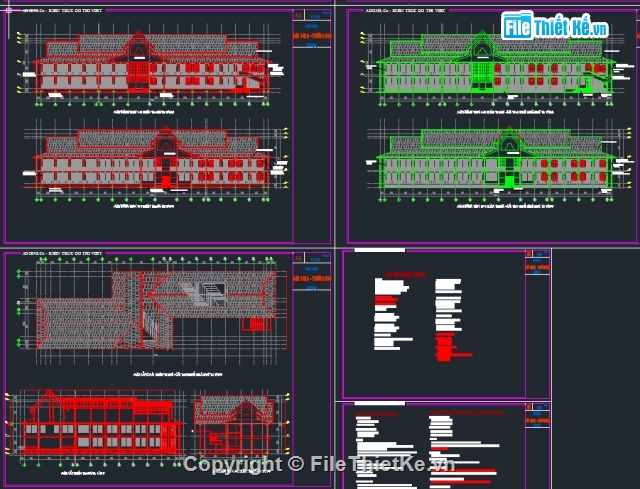 Nhà hiệu bộ,thư viện cad,Ký túc xá