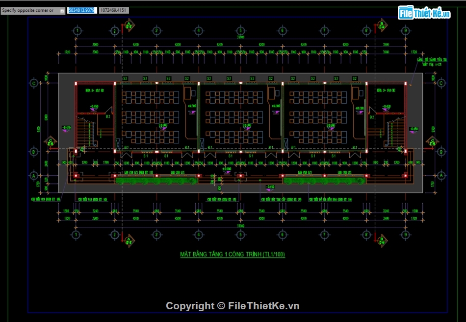 File cad,kiến trúc 2 tầng,cad mẫu nhà