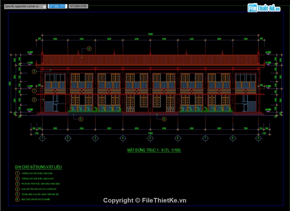 File cad,kiến trúc 2 tầng,cad mẫu nhà