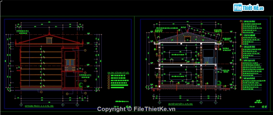mẫu nhà 2 tầng,cad mẫu nhà,File cad