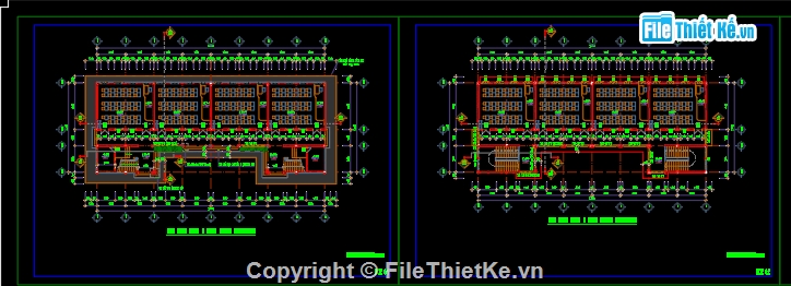 kiến trúc nhà 2 tầng,cad mẫu nhà,File cad