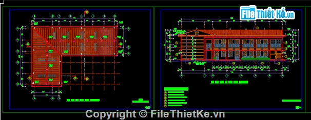 kiến trúc nhà 2 tầng,cad mẫu nhà,kiến trúc 2 tầng